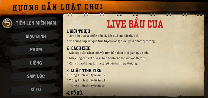 Nhà cái B52 Club hướng dẫn luật chơi Bầu cua
