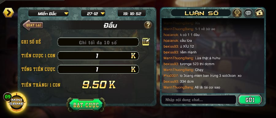 Ghi lô đầu đuôi trên B52 Club