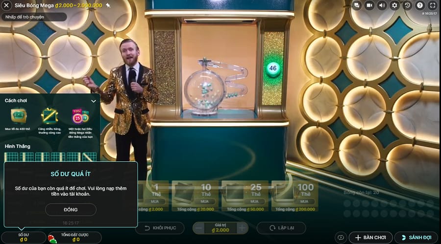 Mega Ball được tổ chức dưới dạng Gameshow